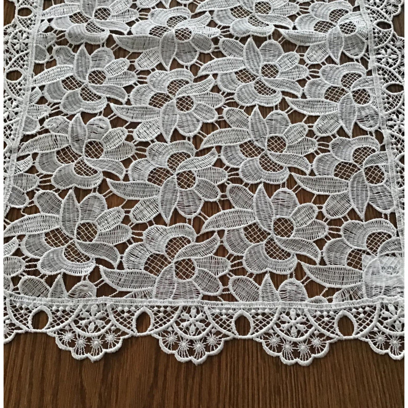 Bieżniki/Serwety Z Gipiury Całe Koronkowe W Białe Kwiaty