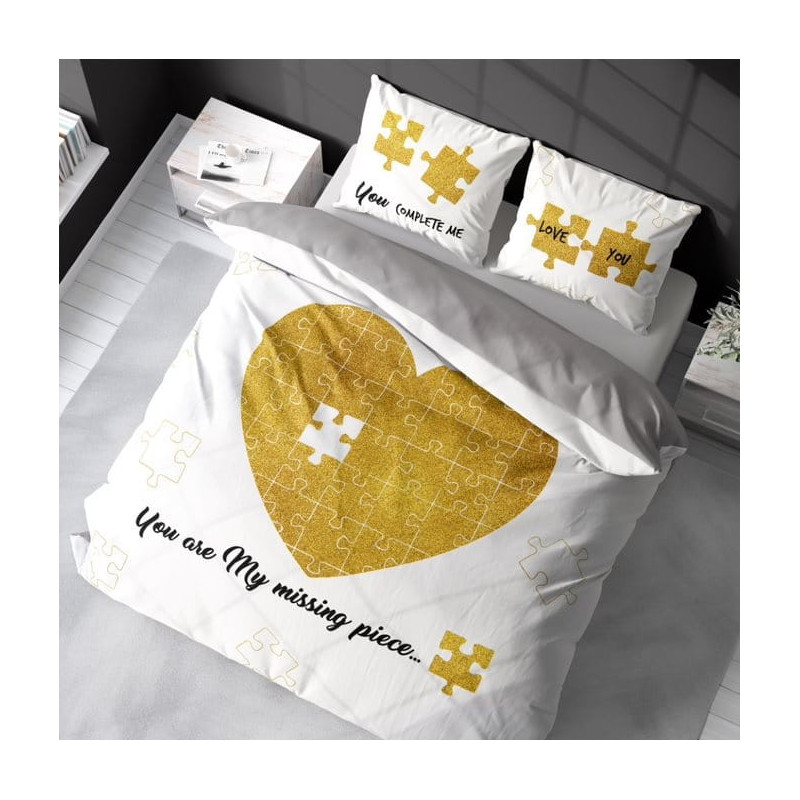 Pościel Holland 100% Bawełna 220x200 Cm 3cz Serce Z Puzli