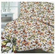 Komplet Pościeli Z Kory 100% Bawełna 220x200cm Liście