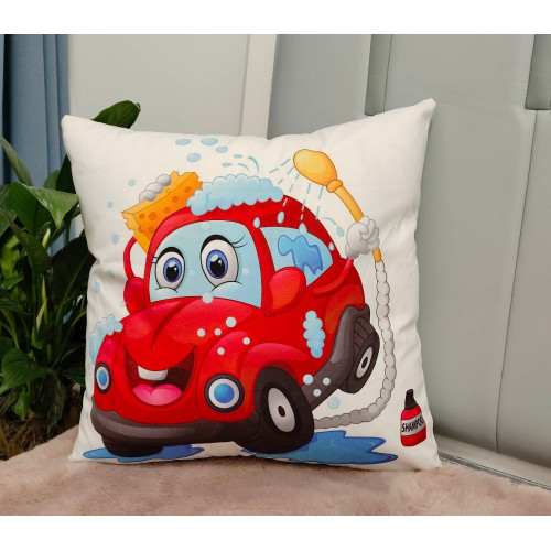 Poszewka Welurowa 40x40cm Samochodzik