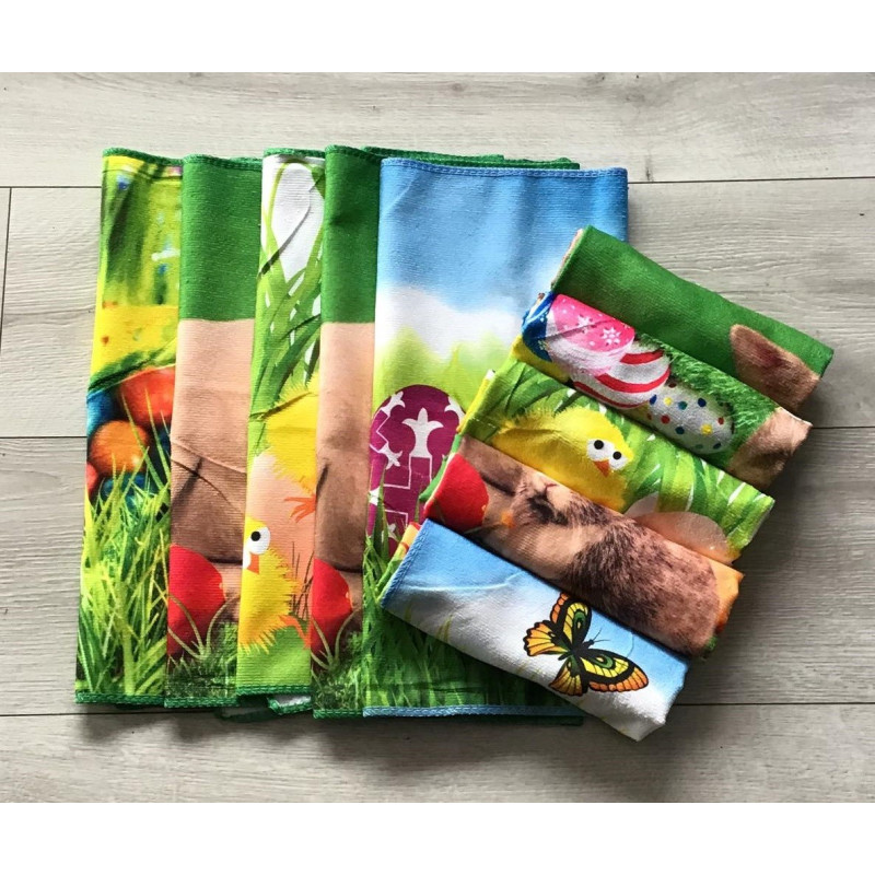 Komplet 5 Szt Ręczników Kuchennych Wielkanocnych 40x60cm Mix Wzorów