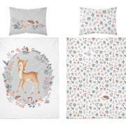 Pościel Bawełniana Dwustronna Do Łóżeczka 100x135 Sarenka