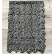 Obrus Z Gipiury Szary Cały Koronkowy