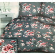 Komplet Pościeli Z Kory 100% Bawełna 220x200cm Róże