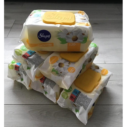 Chusteczki Nawilżane Sleepy 12x120szt Rumiankowe