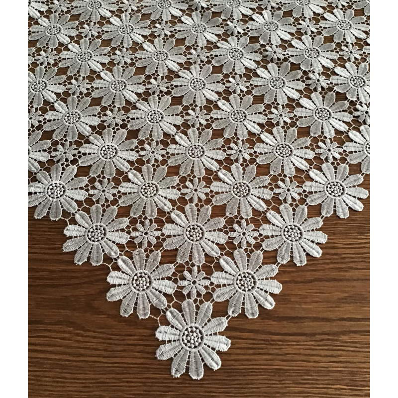 Obrus Z Gipiury Szary Cały Koronkowy
