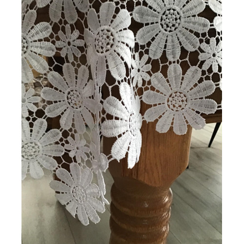 Obrus Z Gipiury Biały Cały Koronkowy