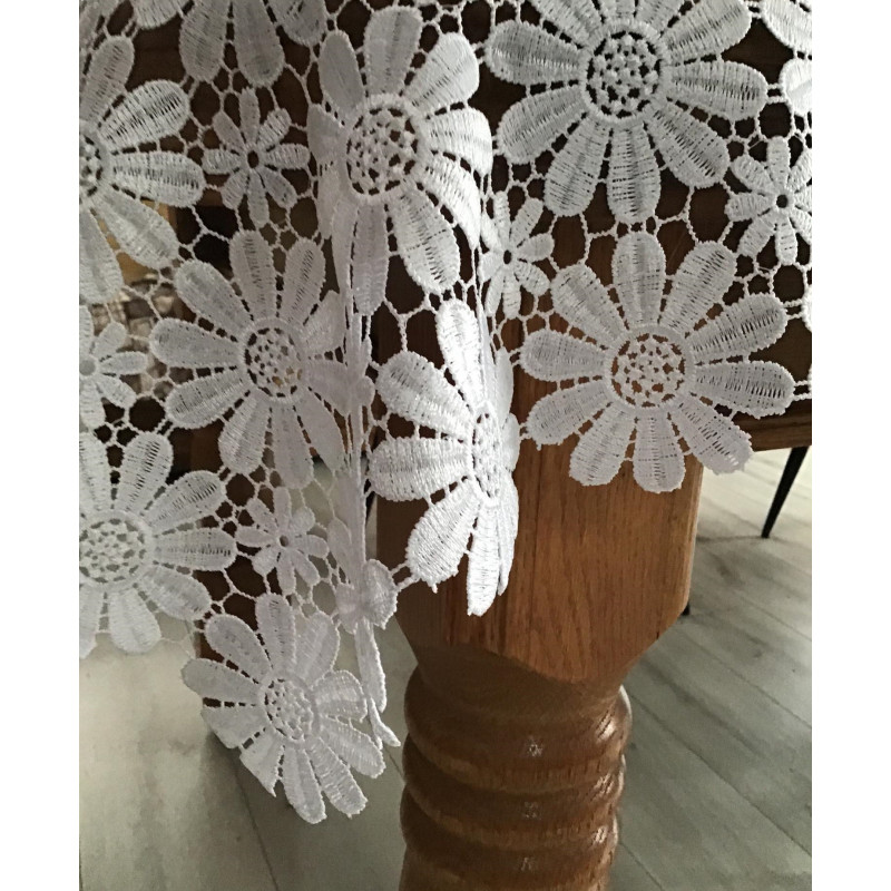 Obrus Z Gipiury Biały Cały Koronkowy