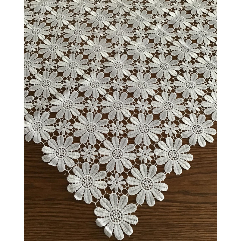 Obrus Z Gipiury Biały Cały Koronkowy