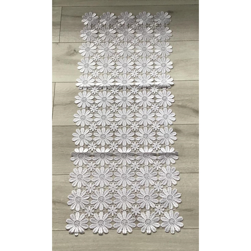 Bieżniki/Serwety Z Gipiury Całe Koronkowe Białe Kwiaty