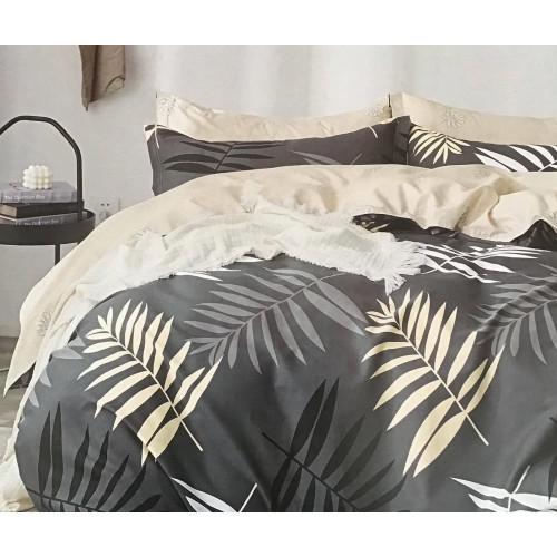 Pościel 160x200 Dwustronna Bawełna Satynowa Collection World Liście