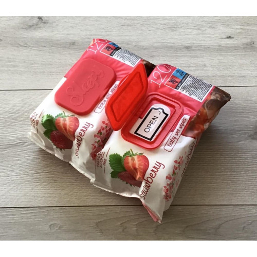 Chusteczki Nawilżane Sleepy 120szt Truskawka