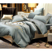 Pościel Mikrofibra Cotton World Z Haftem 160x200 3cz Szary