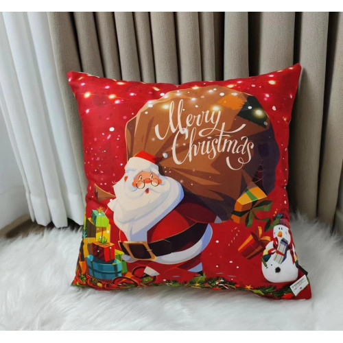 Poszewka Welurowa Świąteczna 40x40cm Mikołaj