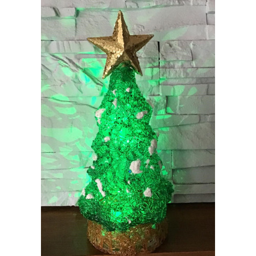 Ozdoba Świąteczna Choinka Led Z Gwiazdą Zielona