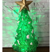 Ozdoba Świąteczna Choinka Led Z Gwiazdą Zielona