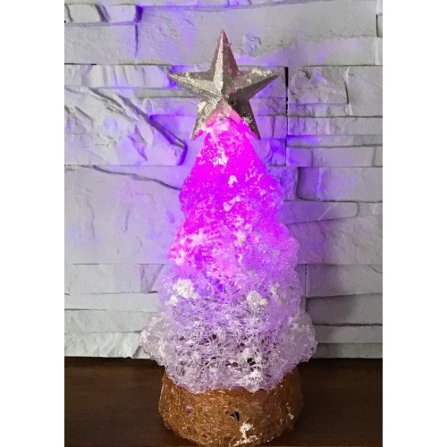 Ozdoba Świąteczna Choinka Led Z Gwiazdą Biała