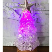 Ozdoba Świąteczna Choinka Led Z Gwiazdą Biała