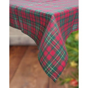 Obrus W Czerwono Zieloną Szkocką Kratę