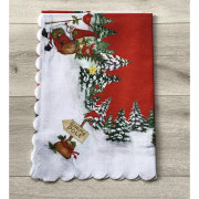 Obrus Świąteczny Z Metalizowaną Nitką Gnomy