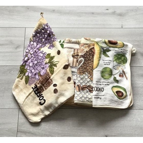 Ręczniki Mikrofibra Z Zawieszką 40x60cm Kpl 5 szt Mix Wzorów