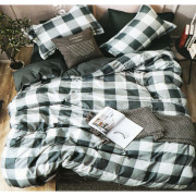 Pościel Dwustronna 100% Bawełna 160/200 4cz Kartonik Kratka