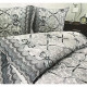 Komplet Pościeli Z Kory 100% Bawełna 220x200cm Szara Kokarda