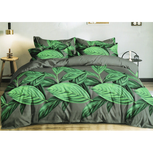 Pościel 3D Satyna Bawełniana 160/200 4cz Liście