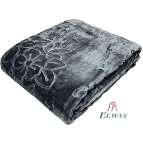 Koc Elway Gruby Tłoczony 200/240cm Szary