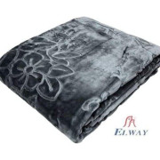 Koc Elway Gruby Tłoczony 200/240cm Szary