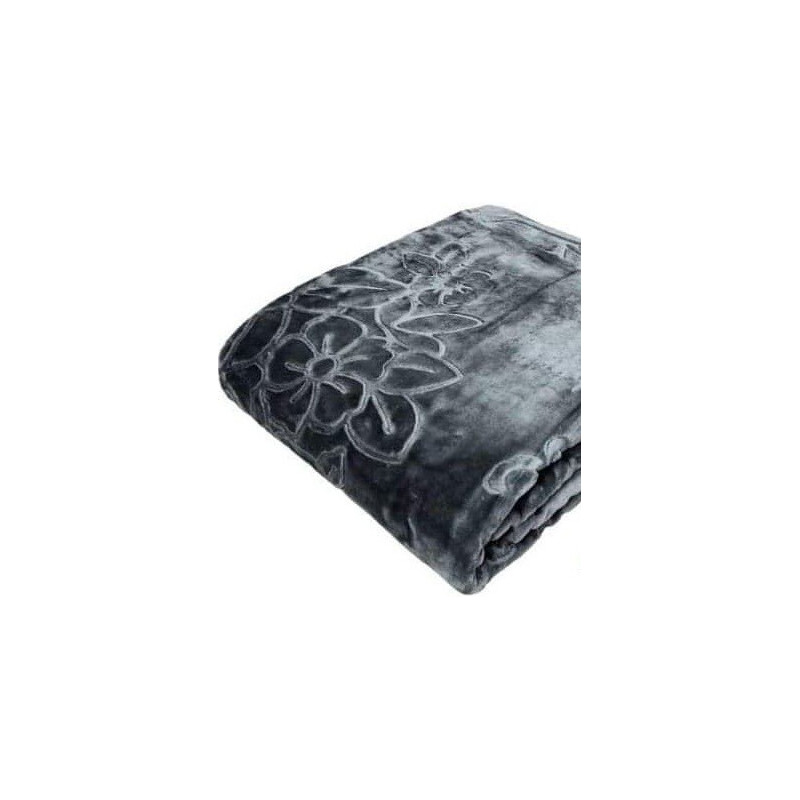 Koc Elway Gruby Tłoczony 200/240cm Szary