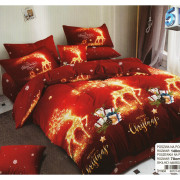 Pościel Świąteczna 3D Satyna Bawełniana 140/200 2cz Renifery