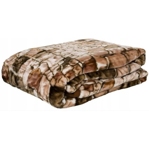 Koc Elway Gruby 200/240cm Kamienei Brązowe