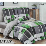 Pościel Bawełniana Dwustronna Elway 160/200 Krata