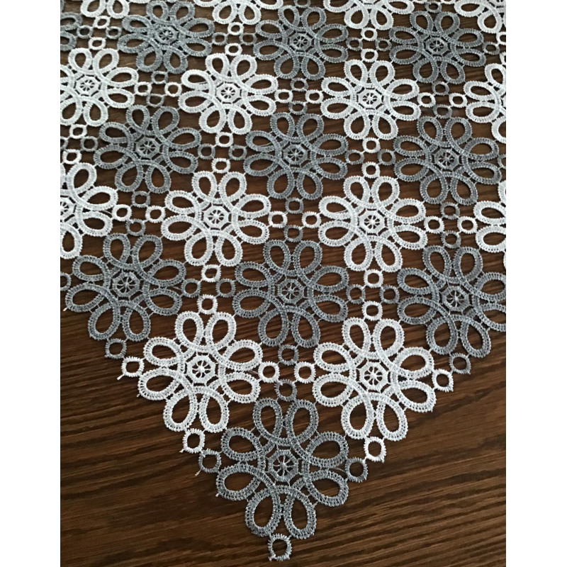 Bieżniki/Serwety Z Gipiury Całe Koronkowe Biało Szare