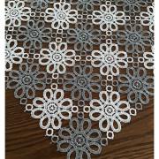 Bieżniki/Serwety Z Gipiury Całe Koronkowe Biało Szare