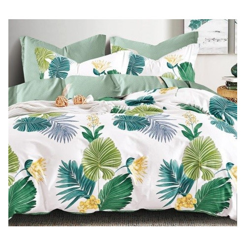 Pościel 220x200 Dwustronna Bawełna Satynowa Collection World Liście