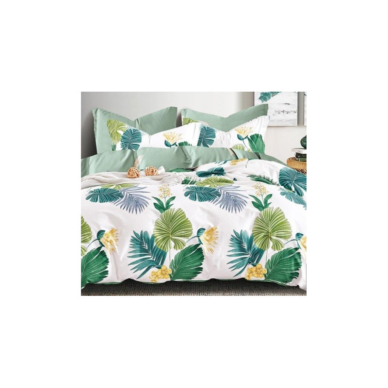 Pościel 220x200 Dwustronna Bawełna Satynowa Collection World Liście