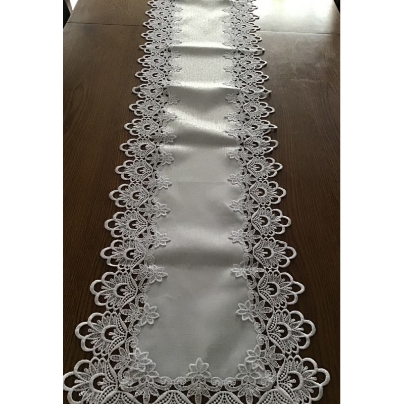 Bieżnik Biały Obszyty Gipiurą