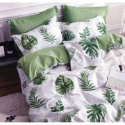 Pościel 160x200 Dwustronna Bawełna Satynowa Collection World Liście