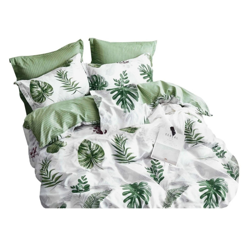 Pościel 160x200 Dwustronna Bawełna Satynowa Collection World Liście