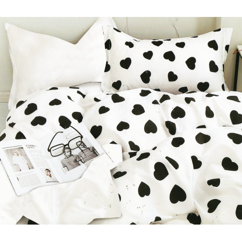 Pościel 160x200 Dwustronna Bawełna Satynowa Collection World Serca