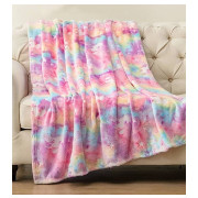 Koc Świecący Mikrofibra 150x200 Konik Na Różowym Tle