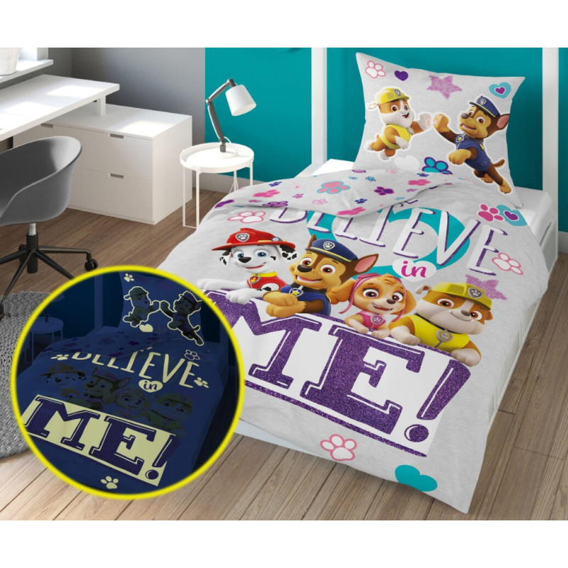 Pościel Fluorescencyjna 100% Bawełna 160x200cm Psi Patrol 27