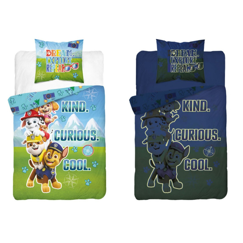 Pościel Fluorescencyjna 100% Bawełna 140x200cm Psi Patrol 26