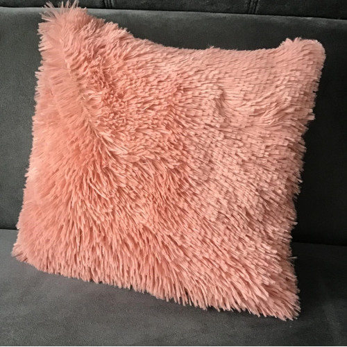 Poszewka Dekoracyjna 40x40cm Włochacz Pudrowy Róż