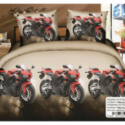Pościel 3D Satyna Bawełniana 140/200 2cz Motory
