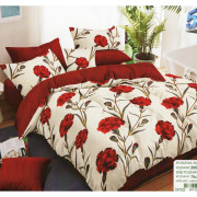 Pościel 3D Satyna Bawełniana 220/200 3cz Goździki