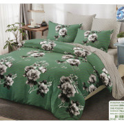 Pościel 3D Satyna Bawełniana 220/200 3cz Kwiaty