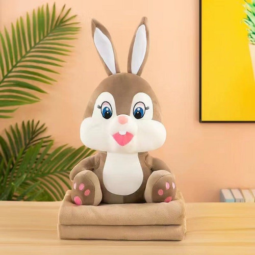 Koc Maskotka 2 W 1 Poduszka Zając